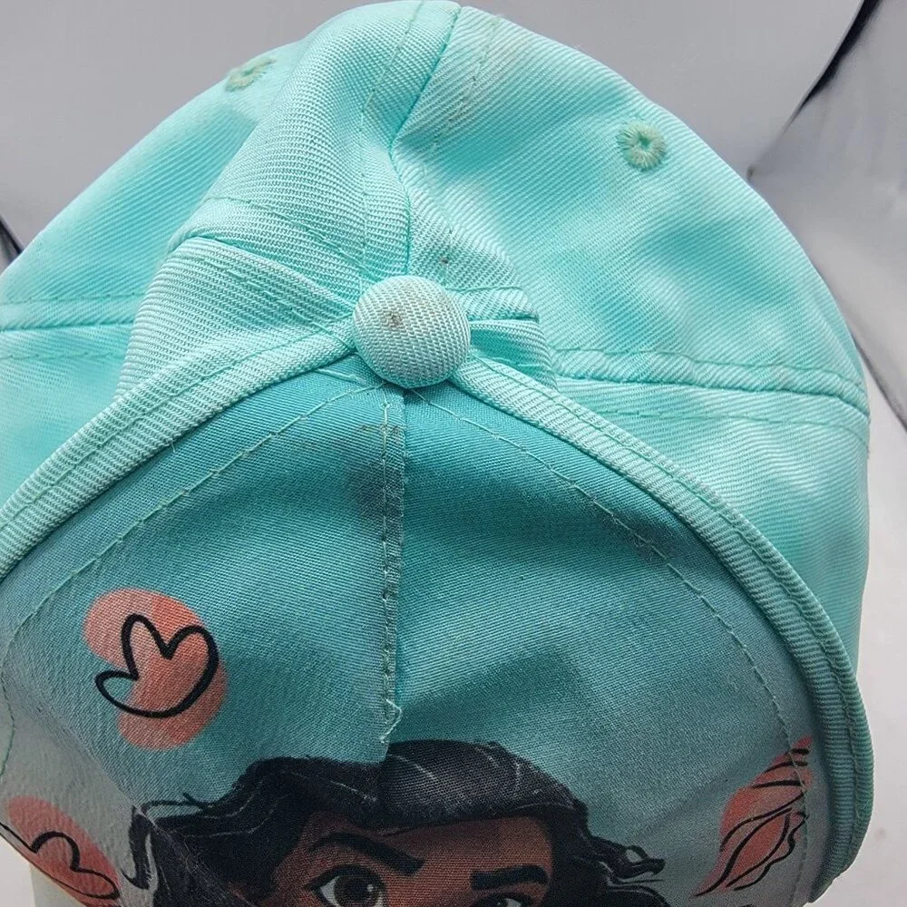 Disney Princess Moana Kids Adjustable Hat Blue Turquoise Maui Hay Hay Cute